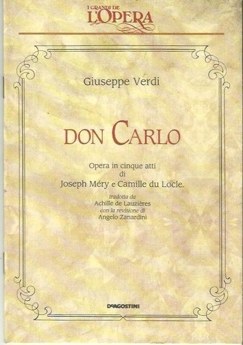 Don carlo opera - -, (de